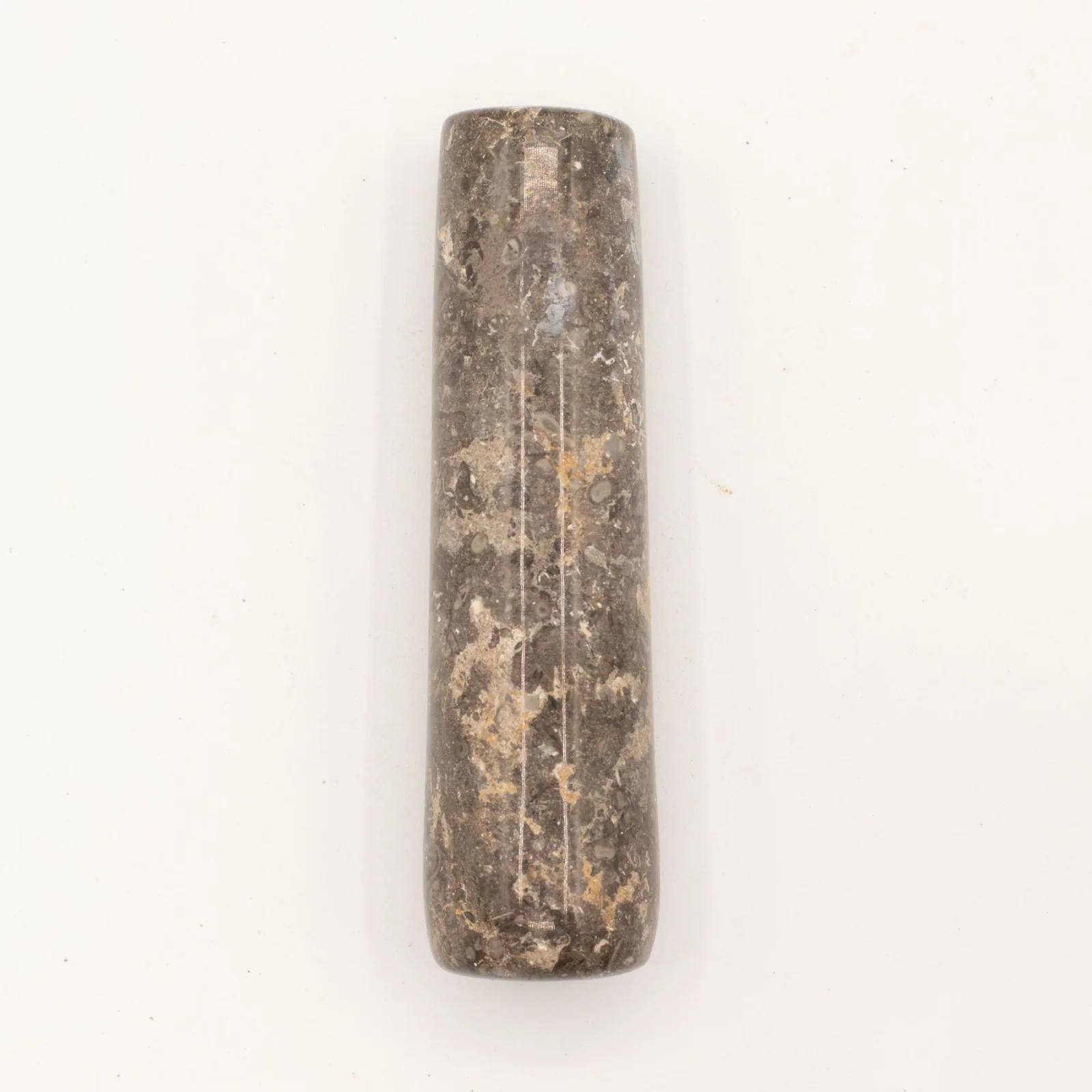Dekoratívny mažiar s tĺkom z riečneho kameňa – veľký, cca 15 × 12 cm – fotka 4