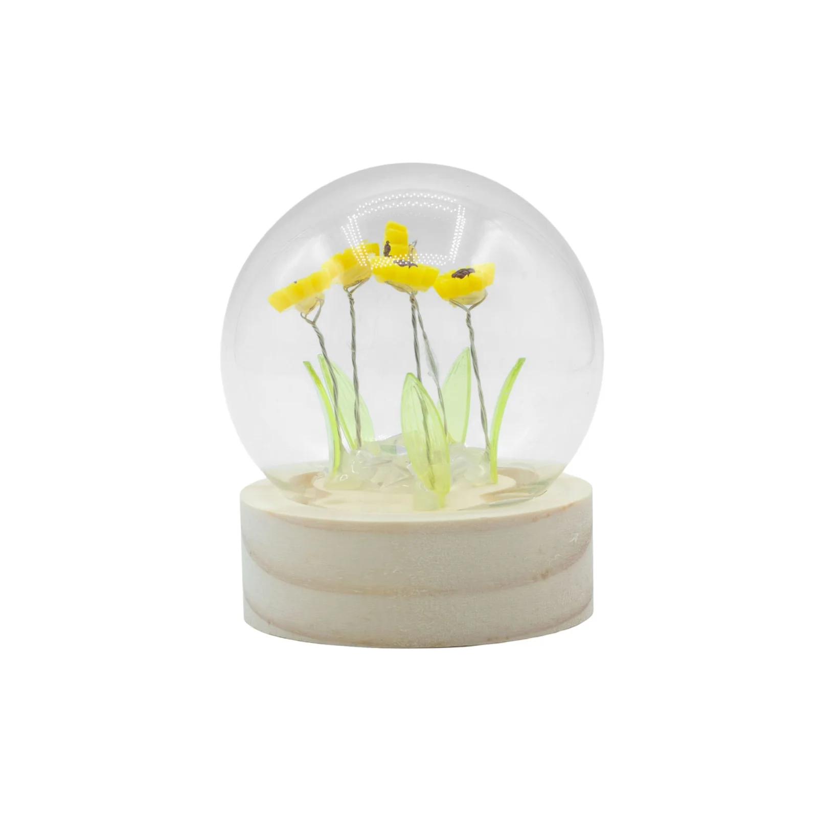 Floral Glow – LED kupola, 5 slnečníc, na batérie – fotka 2