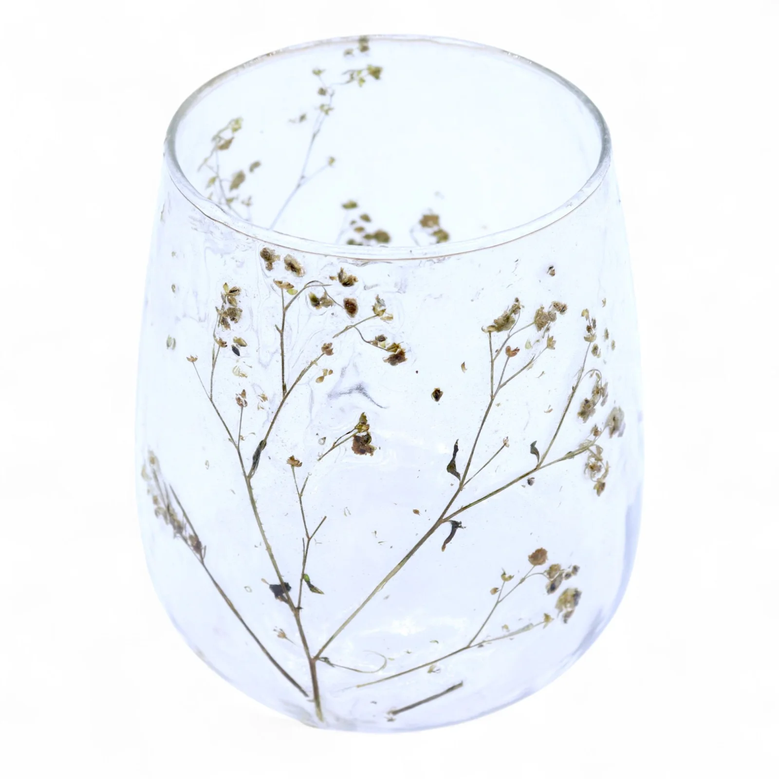 Sklenený svietnik Natural Floral – váza Margarita, 12 × 11 cm – fotka 1