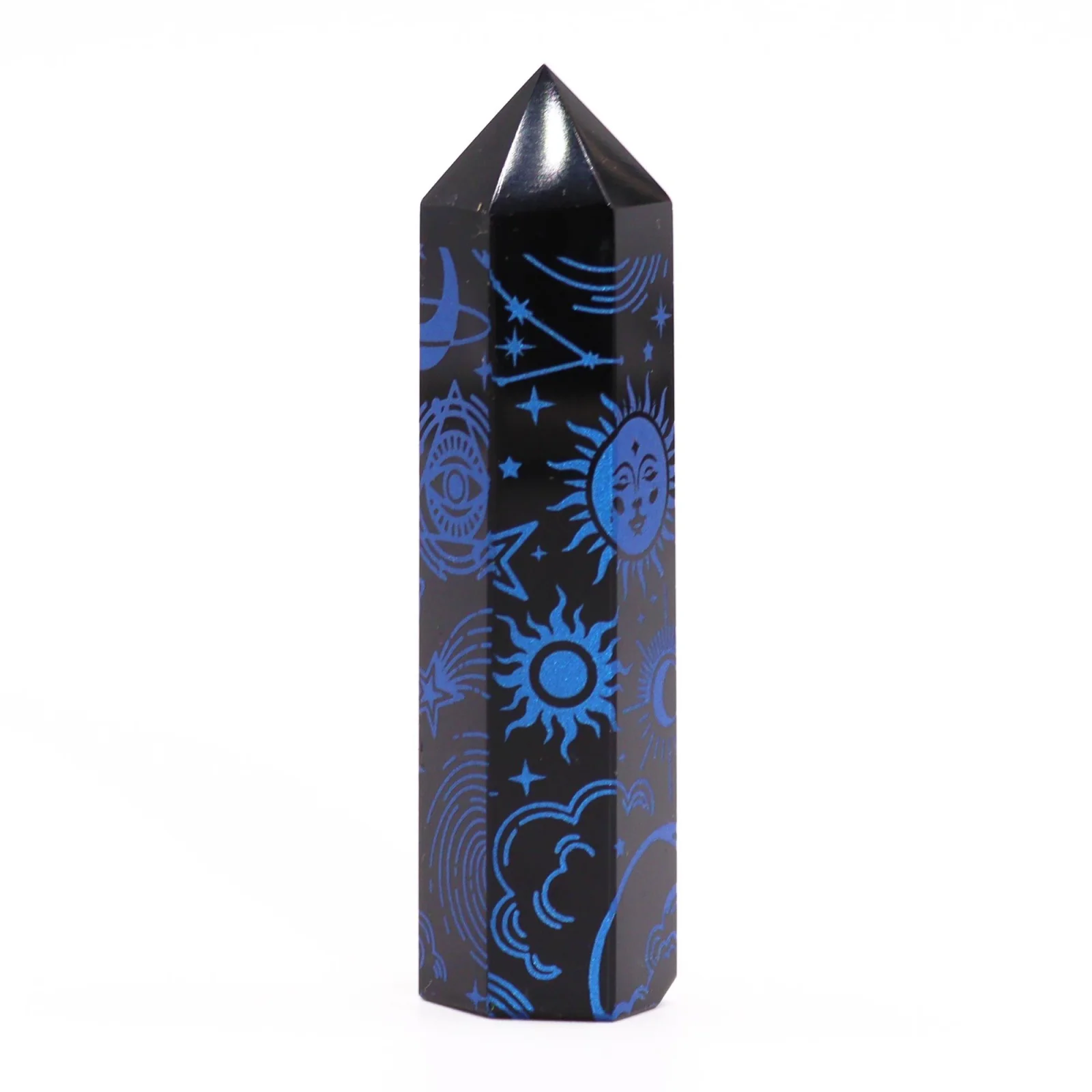 Obsidiánová špica Mystic Story – polnočná modrá, 9 cm – fotka 2