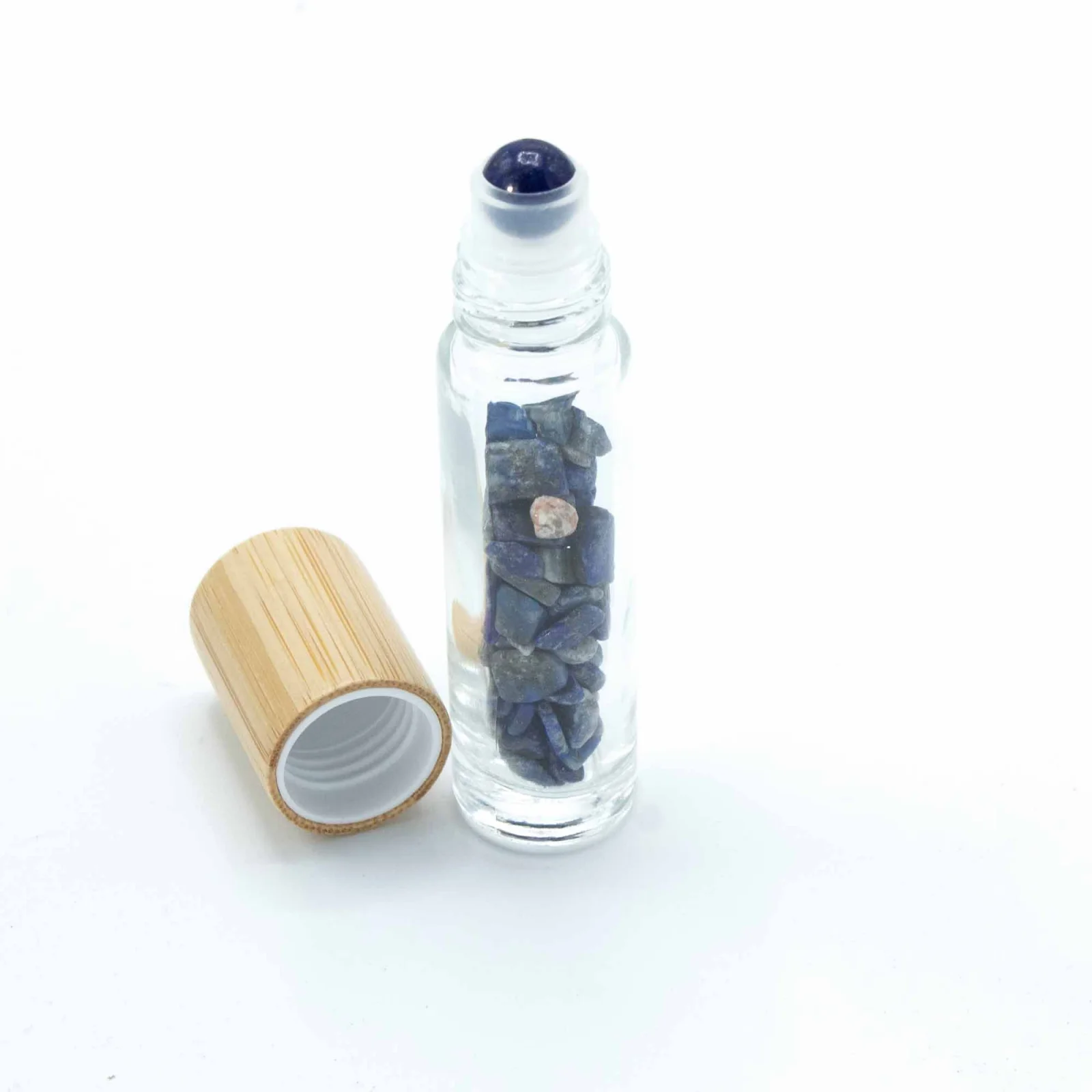 Roll-on fľaštička so sodalitom, 5 ml – drevené viečko – fotka 4