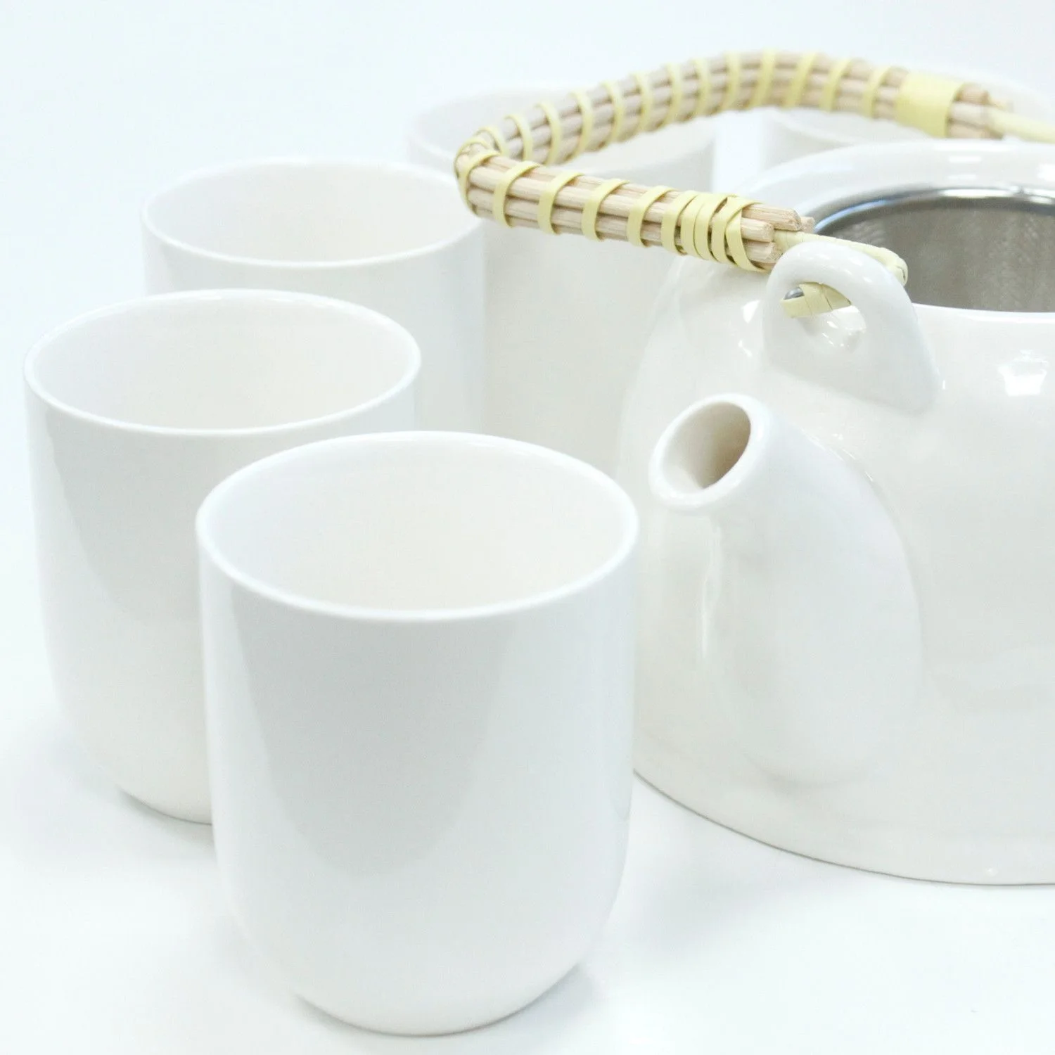 Čajová súprava Herbal Classic White – čajník a 6 šálok – fotka 5