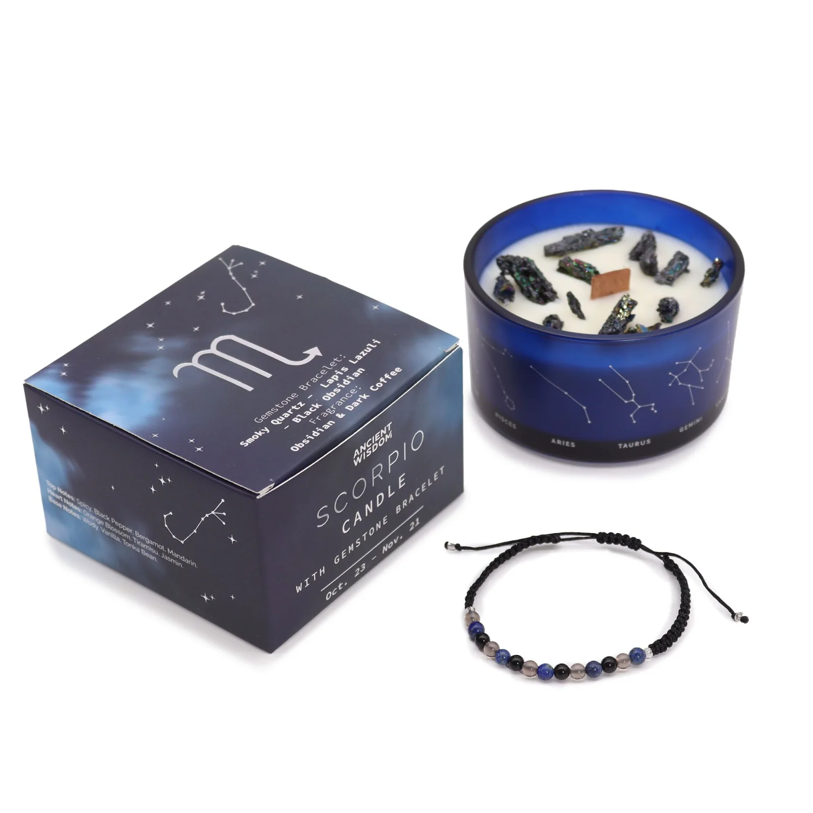 Zodiac sviečka s náramkom – Škorpión – fotka 1