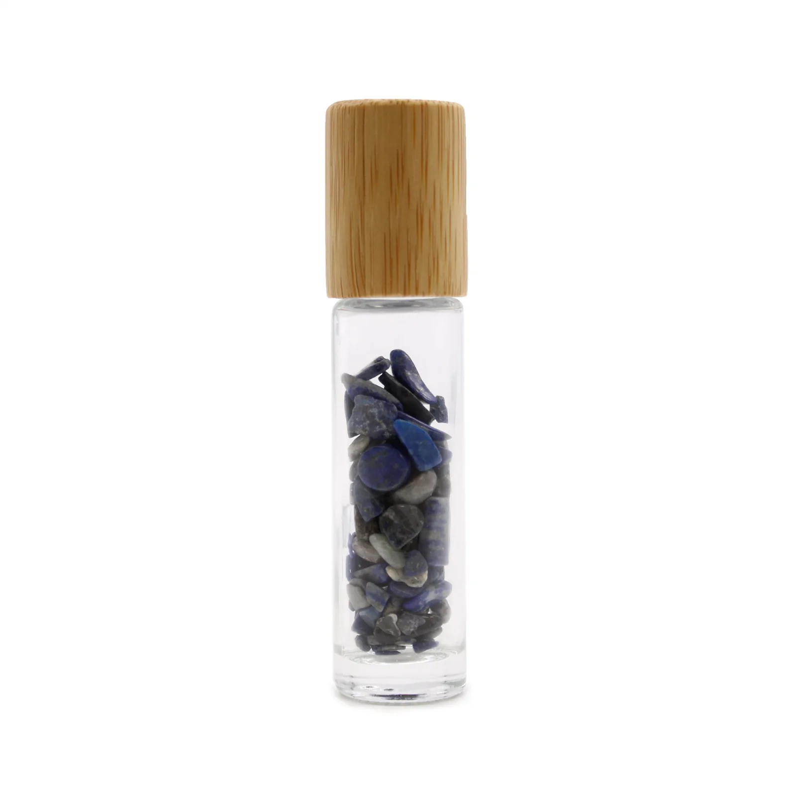 Roll-on fľaštička so sodalitom, 5 ml – drevené viečko – fotka 2