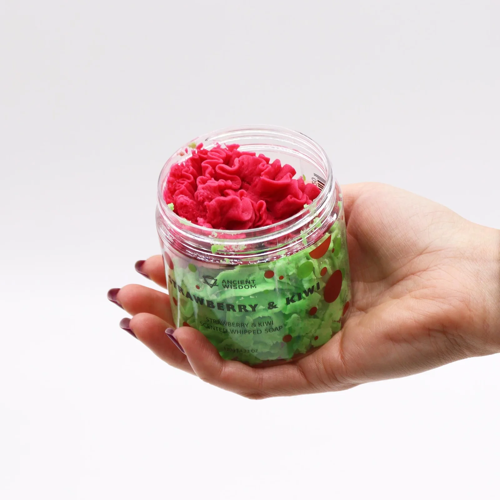 Šľahané mydlo Strawberry & Kiwi – jahoda a kivi – fotka 2