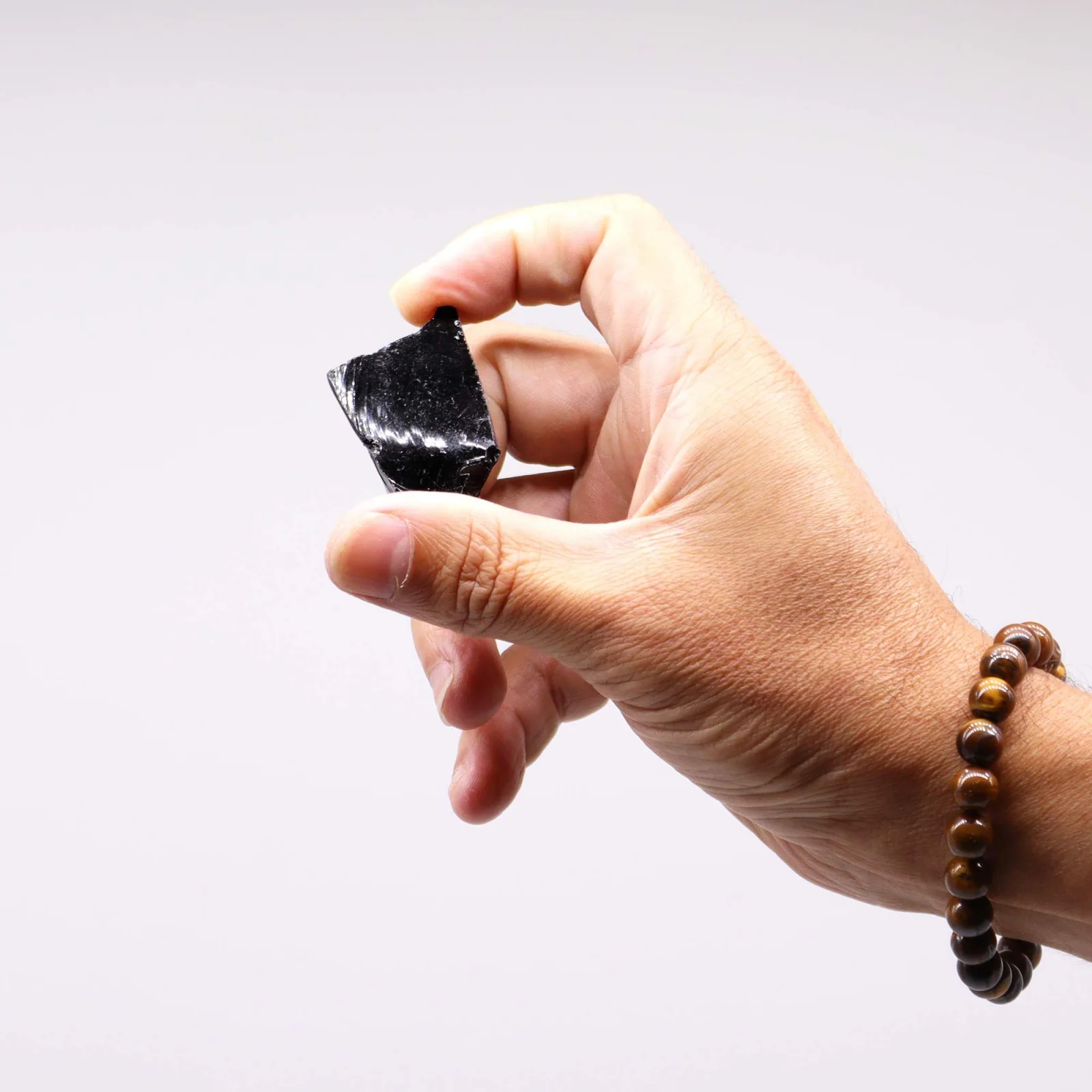 Čierny obsidián – surové kryštály, balenie 500 g – fotka 2