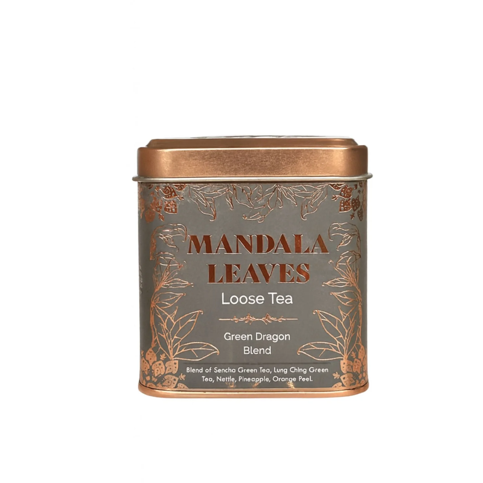Zelený čaj Green Dragon Blend – ananás a pomaranč, 50 g, plechovka – fotka 9