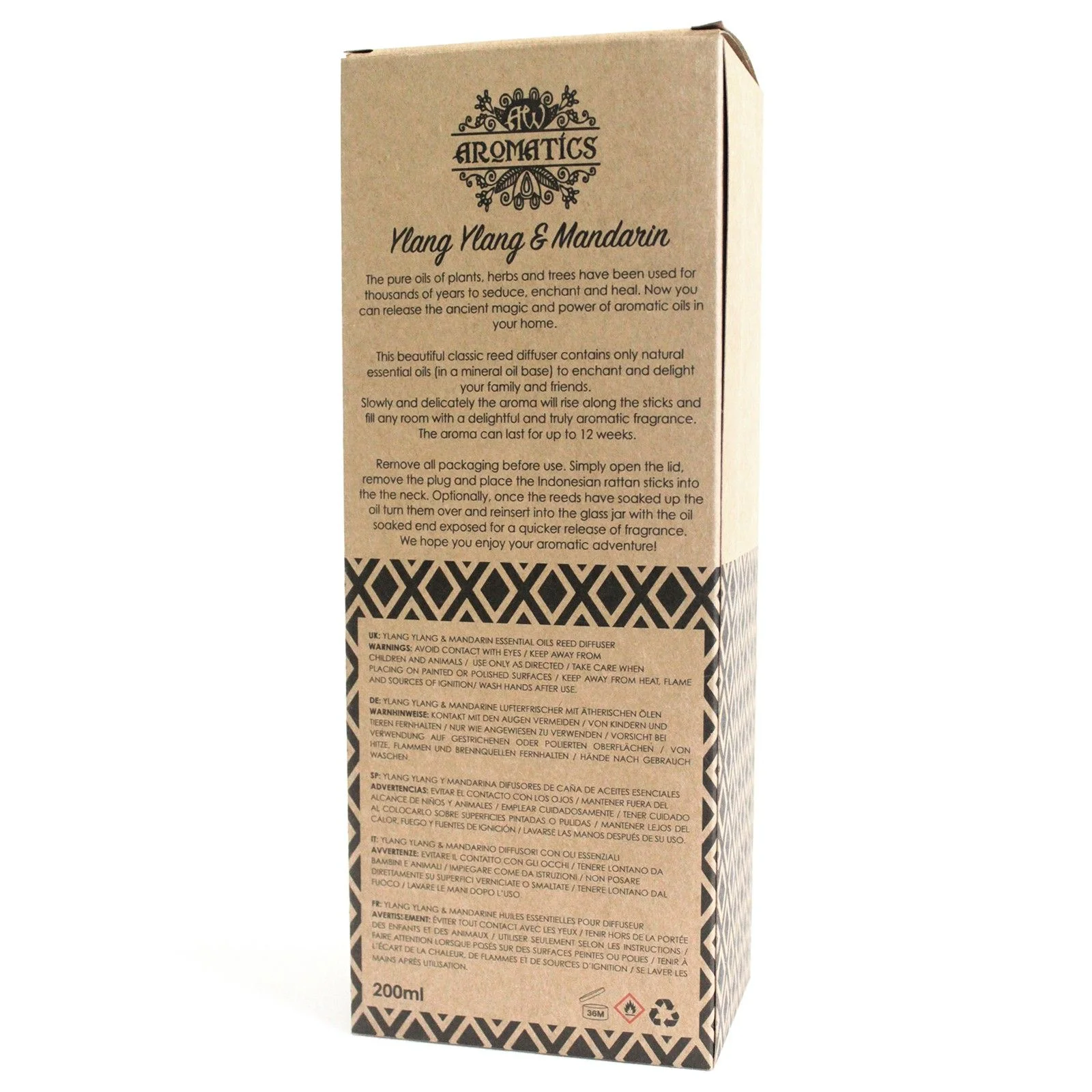 Difuzér s tyčinkami – ylang-ylang a mandarínka, 200 ml – fotka 5