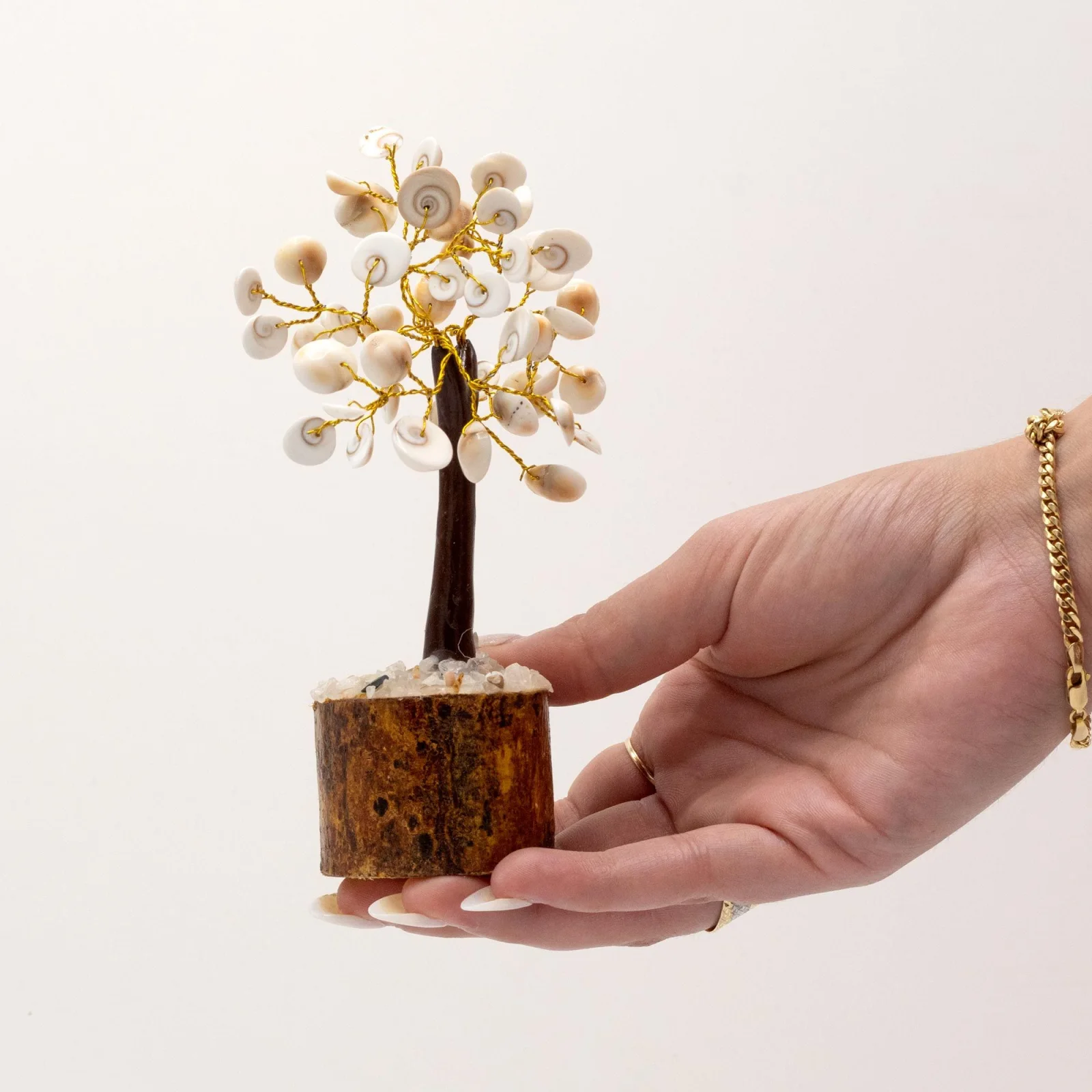 Stromček šťastia Gomati Chakra – stredný, 45 kameňov – fotka 2