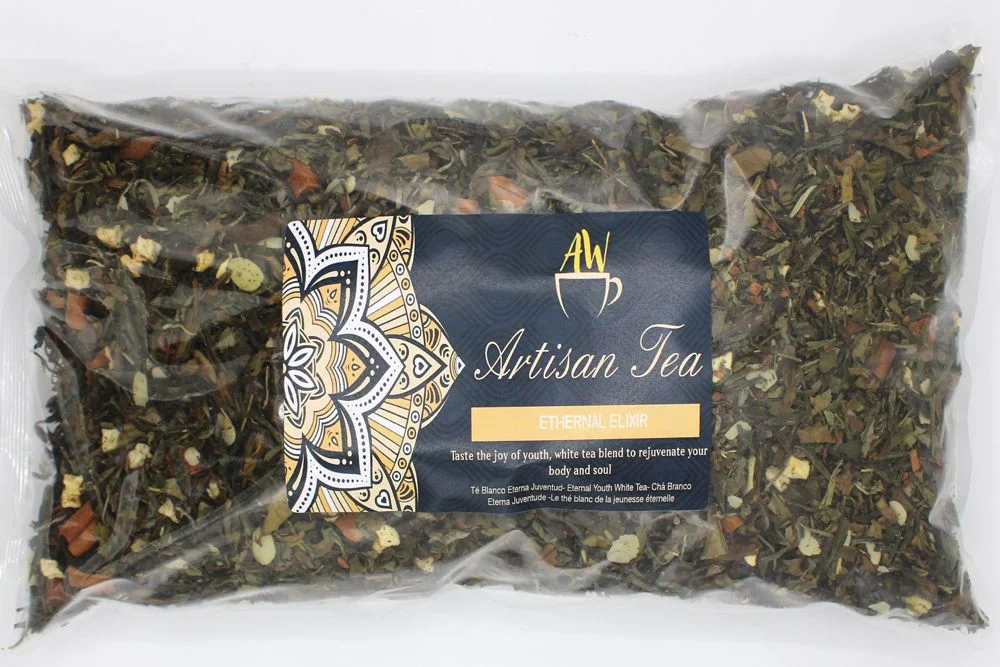 Zelený a biely čaj Eternal Elixir – jablko a škorica, 1 kg – fotka 2