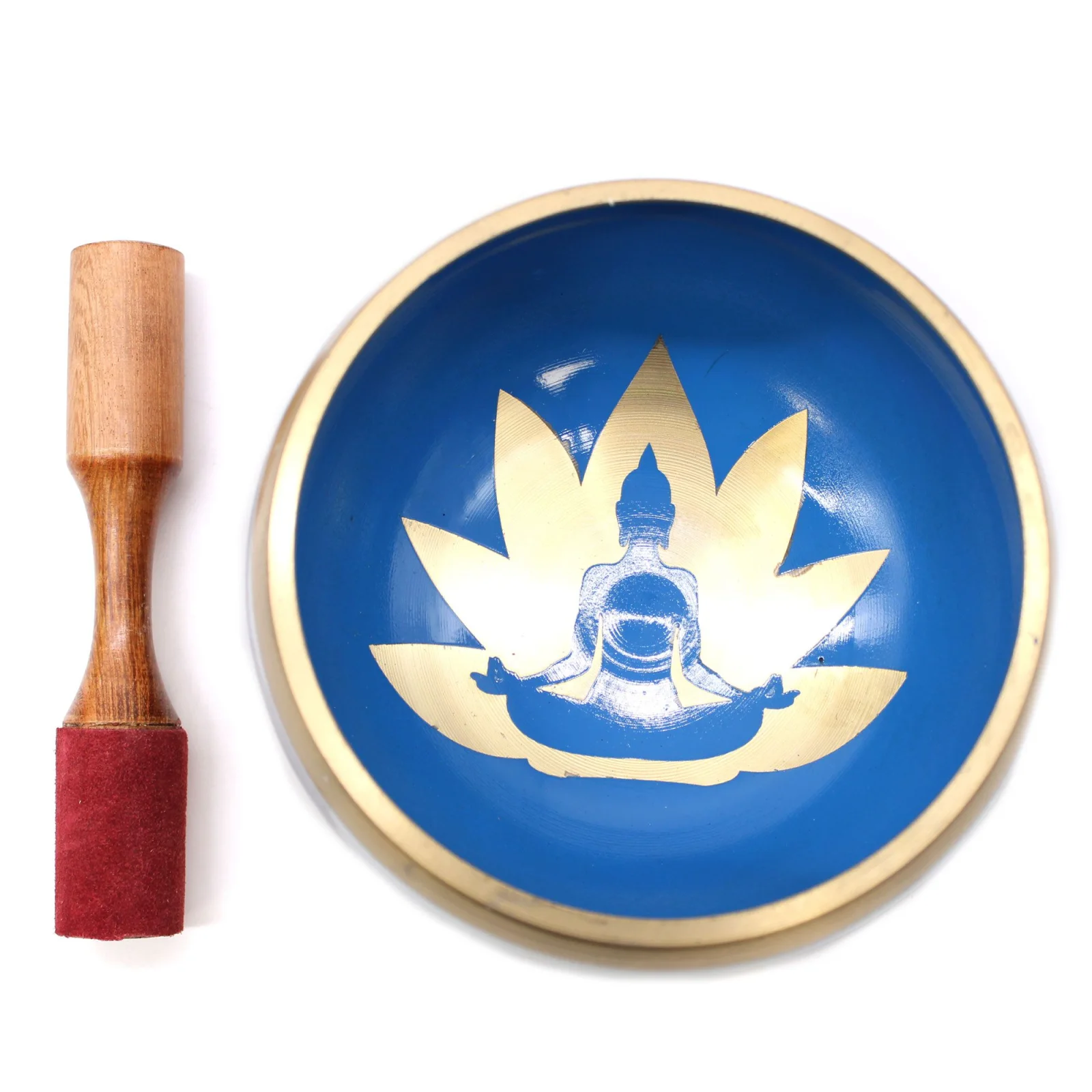 Spievajúca miska Yoga Moves – sada, bielo-modrá, 14 cm – fotka 4