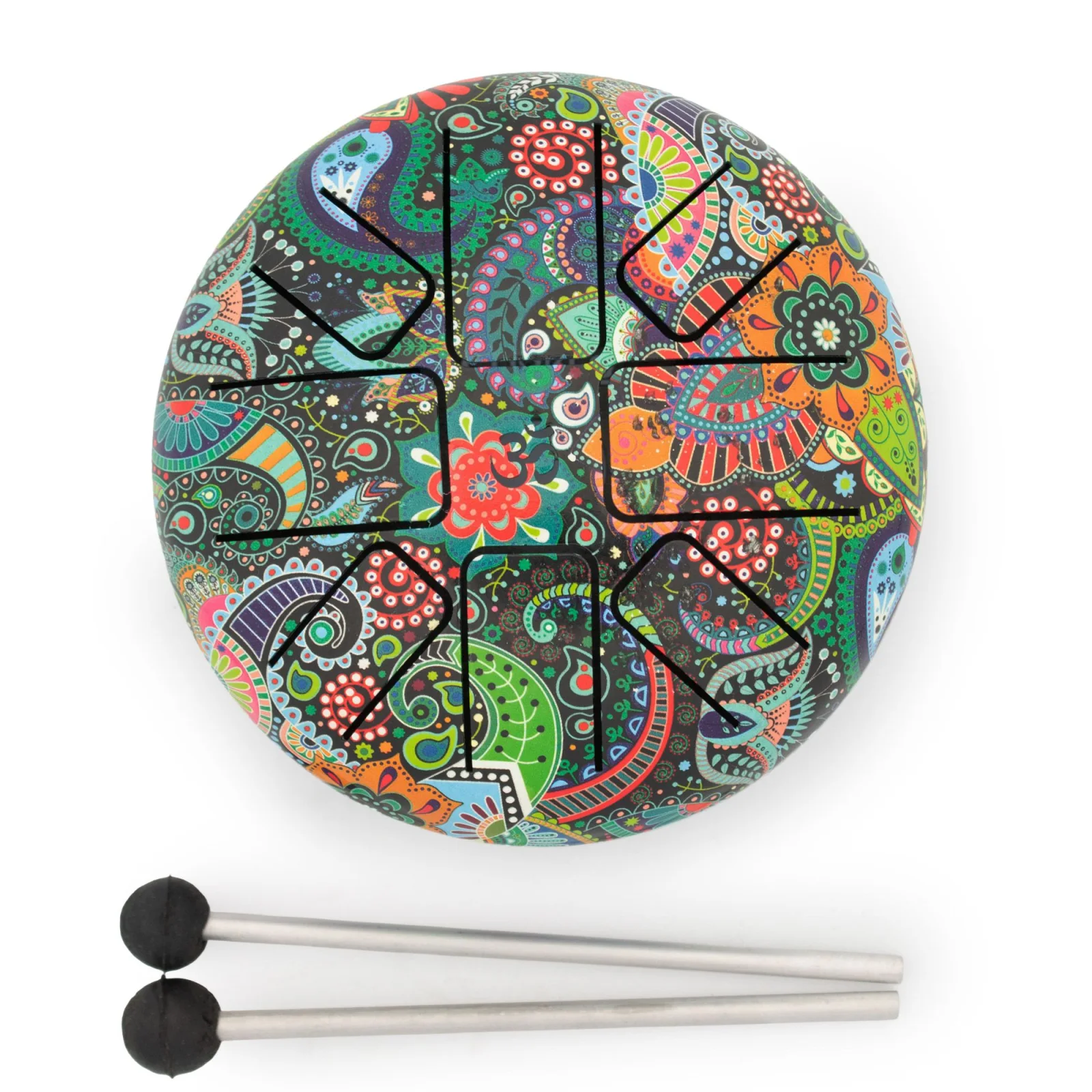 Happy Drum Low Med Mandala Leaf – nižšie ladený, 14 × 7 cm – fotka 1