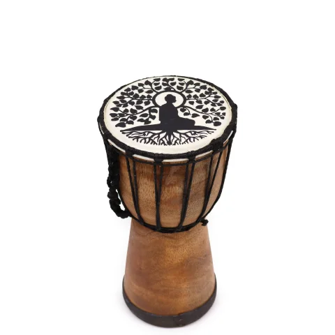Djembe s širokým vrchom Buddha, 25 cm