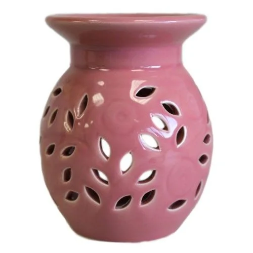 Keramická aromalampa s kvetinovým vzorom Rose – fotka 3