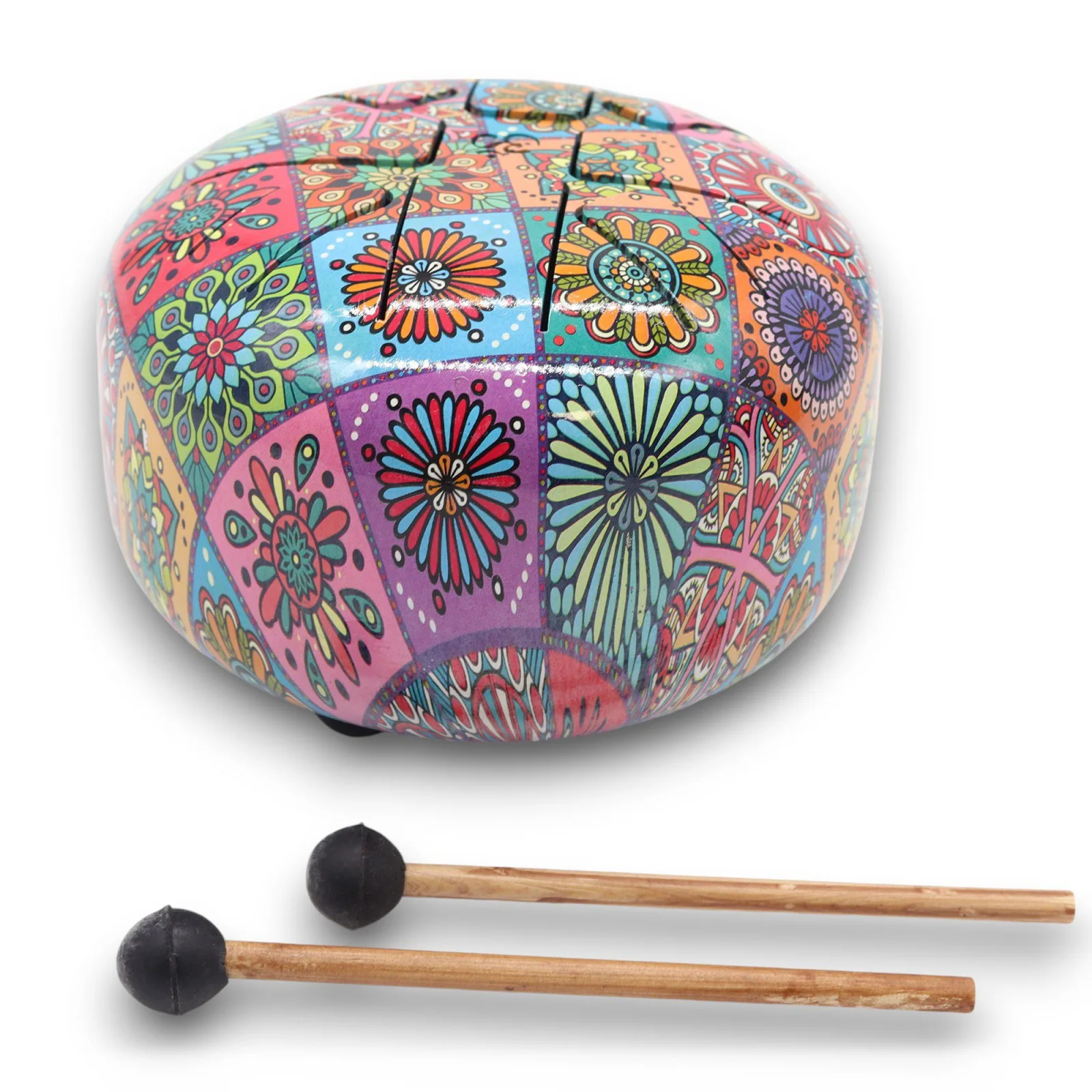 Happy Drum Multi Coloured – jazyčkový bubon, 17 × 13 cm – fotka 2