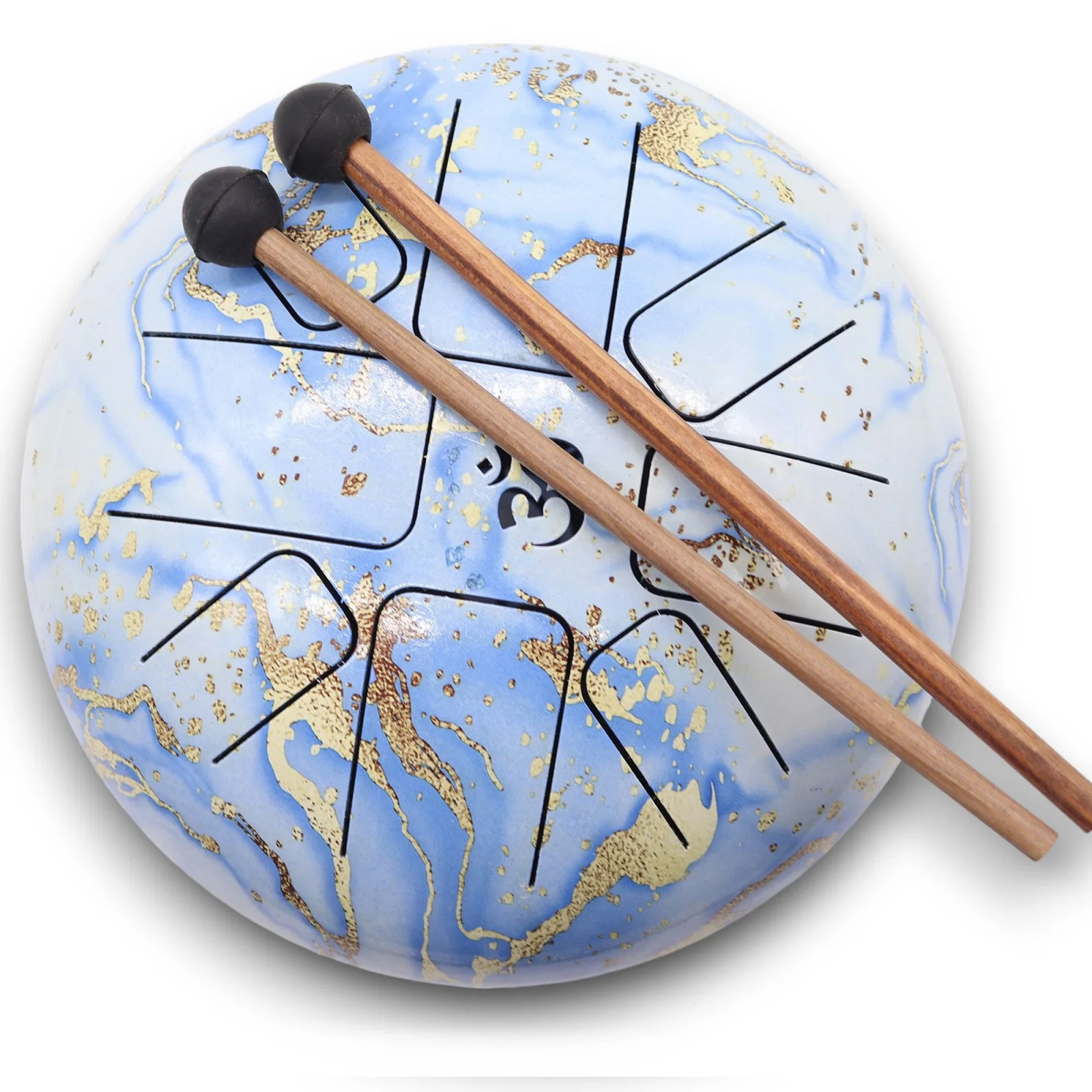 Happy Drum Blue Sky – jazyčkový bubon, 22 × 18 cm – fotka 1