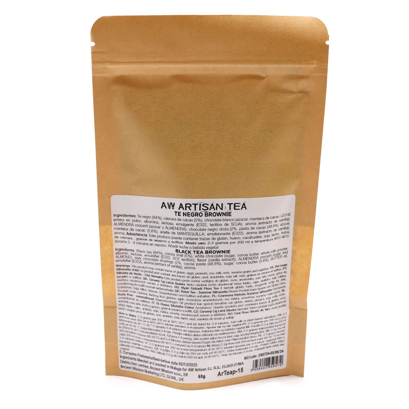 Čierny čaj Dark Brown Magic – čokoláda a mandle, 50 g, vrecko – fotka 4