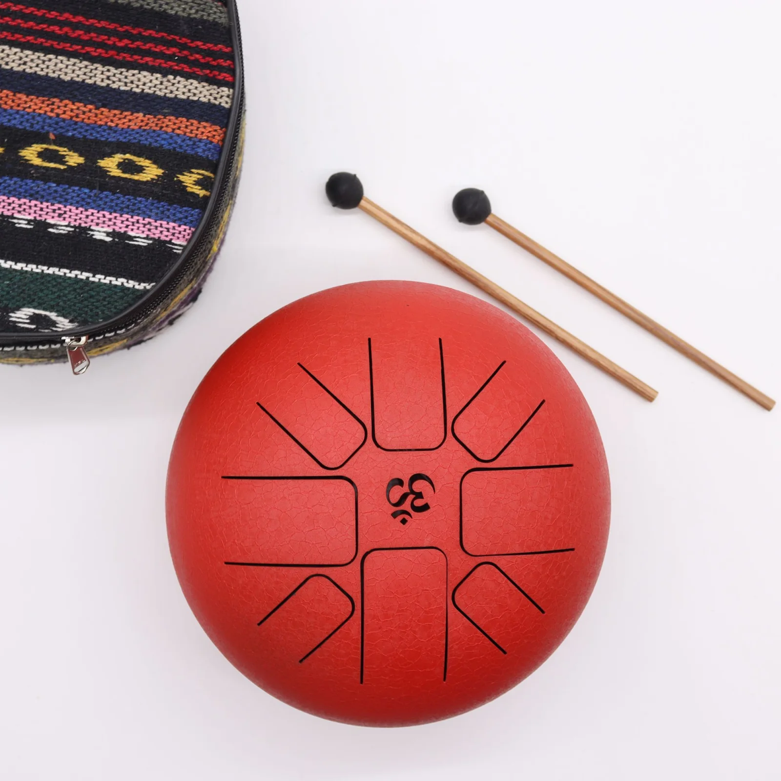 Happy Drum Om Red – jazyčkový bubon, 22 × 16 cm – fotka 1