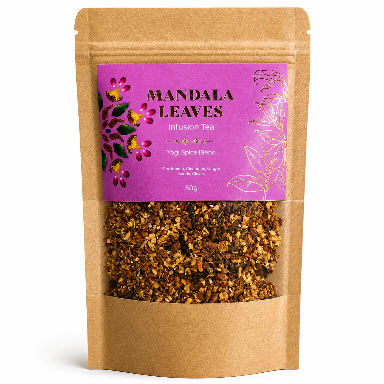 Korenený čaj Yogi Spice Blend – škorica a zázvor, 50 g, vrecko – fotka 1