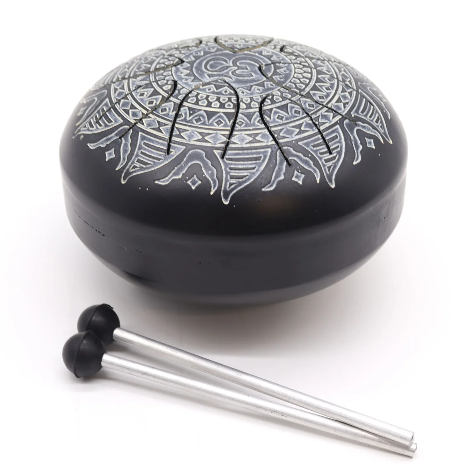 Happy Drum Om Mandala Engraved – jazyčkový bubon, 16 cm – fotka 1