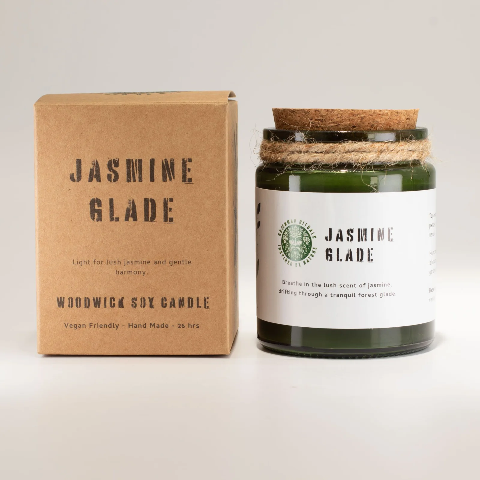 Sójová sviečka Greenman Jasmine Glade – jazmín – fotka 4