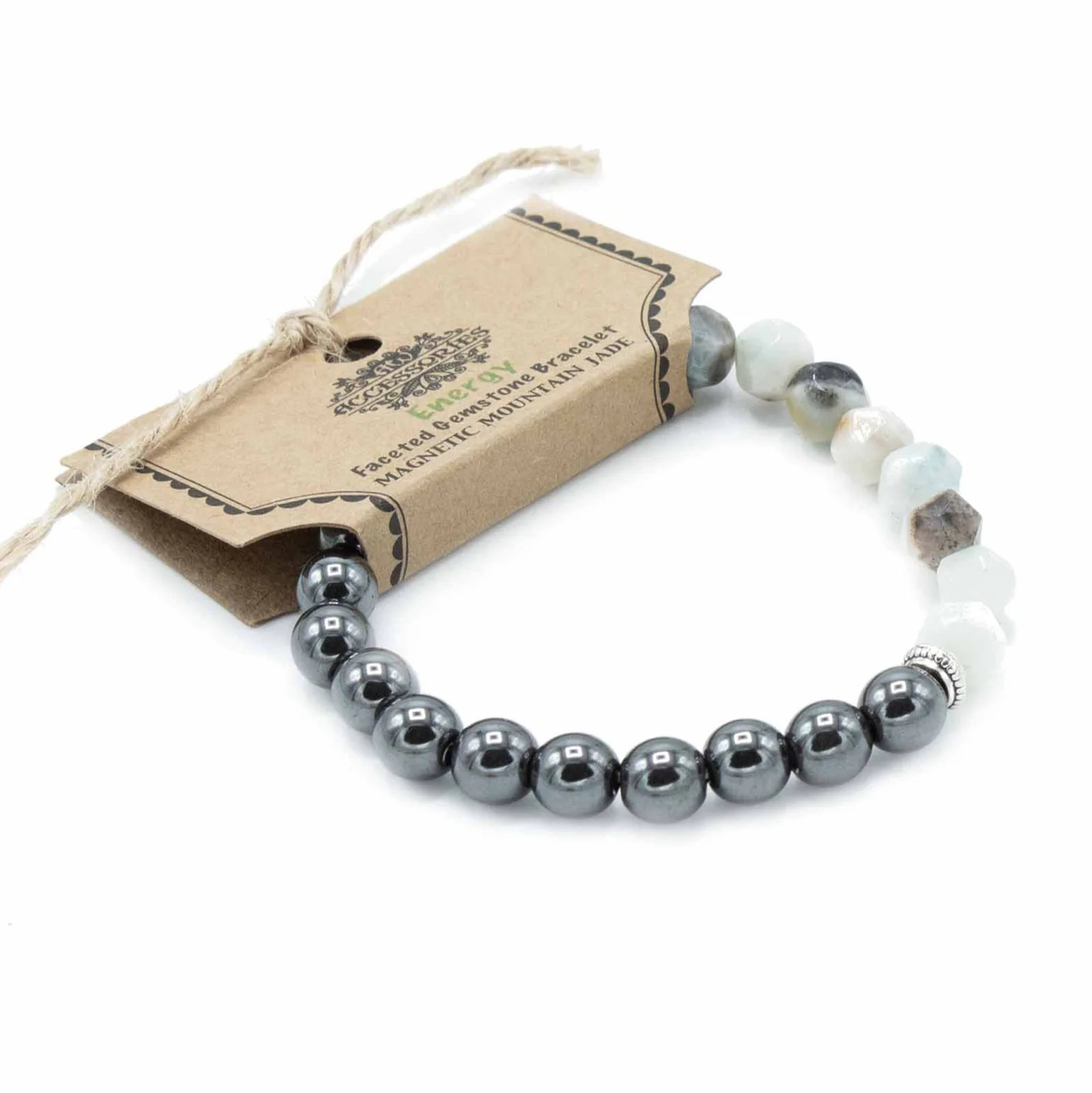 Fazetovaný náramok – Mountain Jade, magnetický – fotka 1