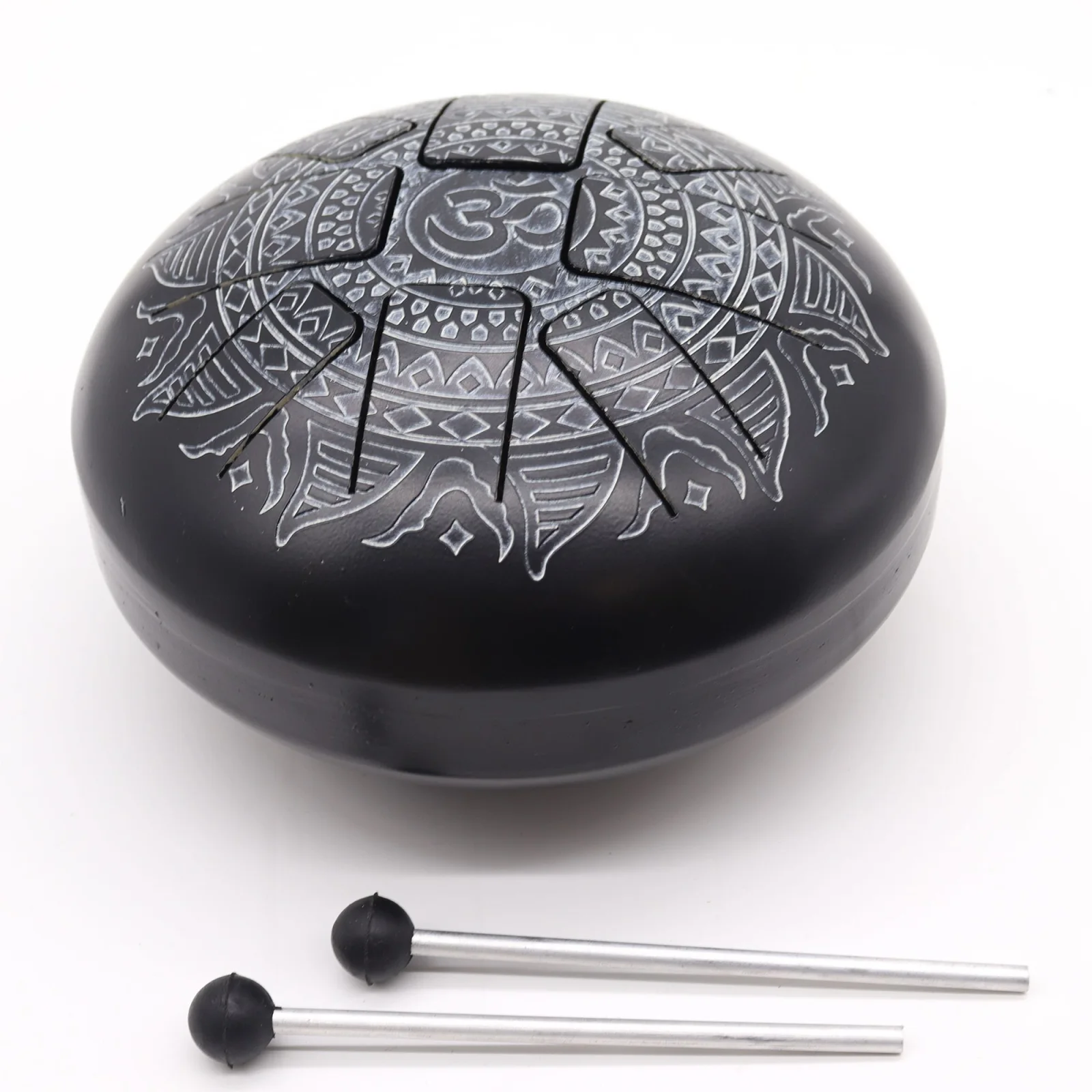 Happy Drum Om Mandala Engraved – jazyčkový bubon, 22 × 15 cm – fotka 2