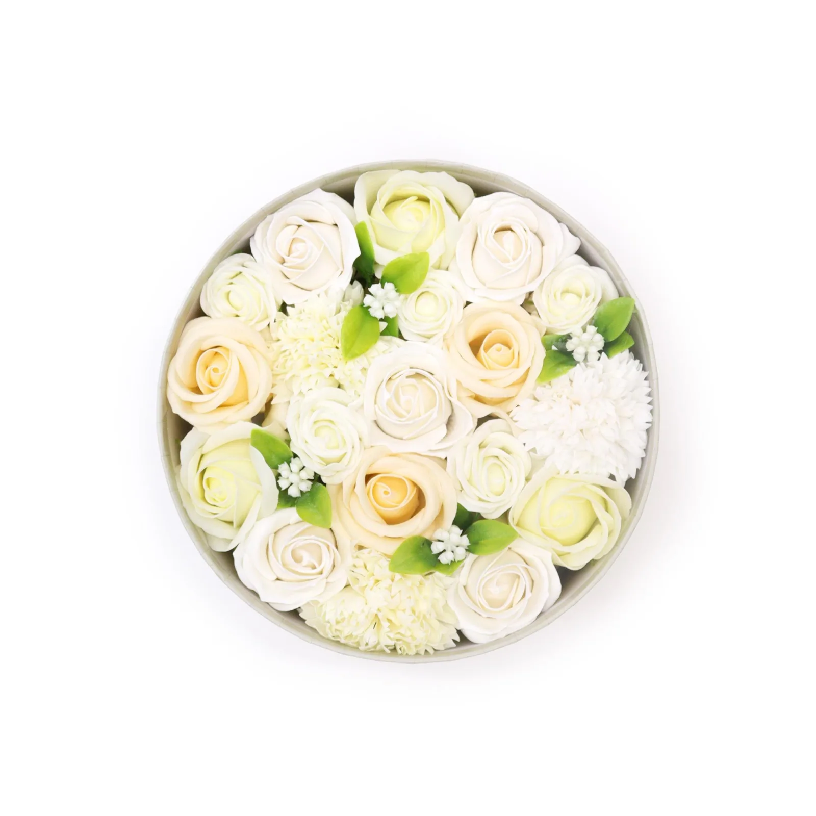 Okrúhly box s mydlovými ružami – Wedding Blessings – fotka 1