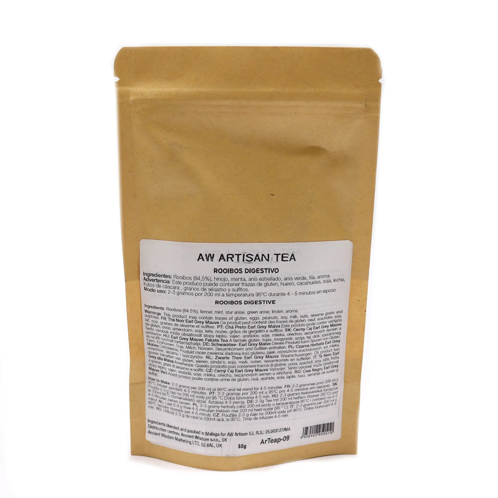 Rooibos Red Bush Digestive – mäta, feniklo a aníz, 50 g, vrecko – fotka 4