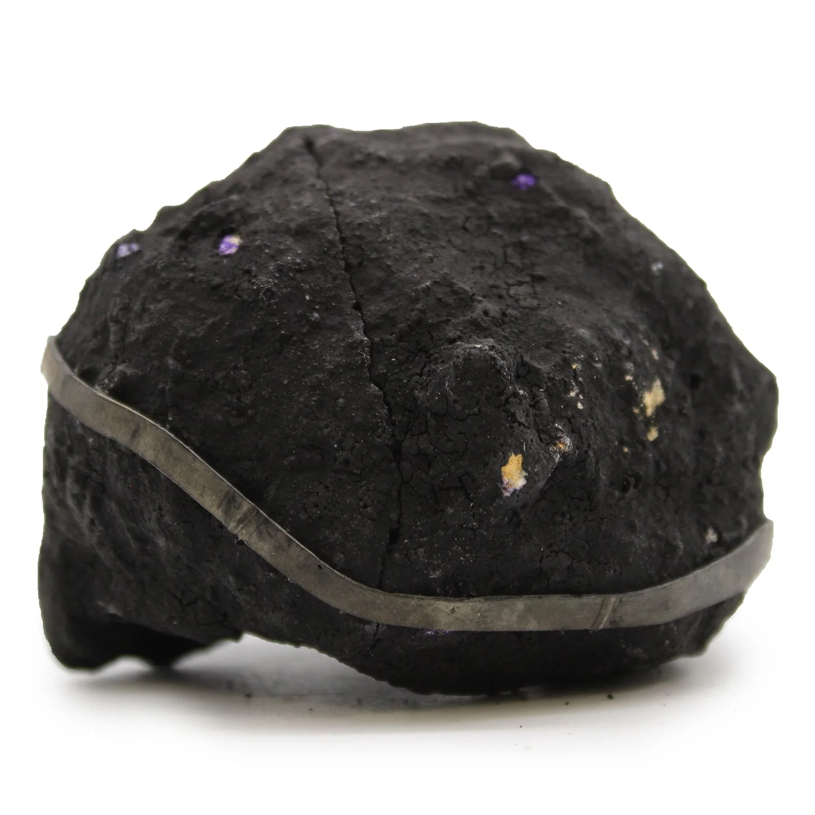 Farbená geoda z kalcitu Black Rock – fialová – fotka 1