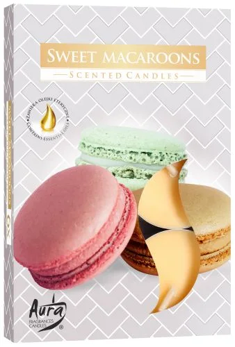 Vonné čajové sviečky Sweet Macaroon – 6 ks