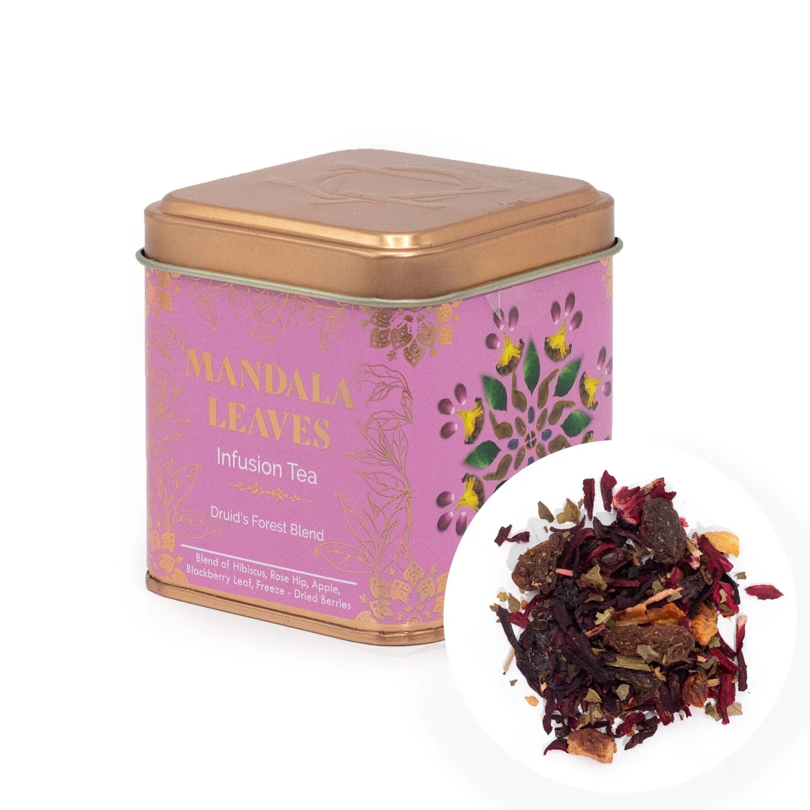 Ovocný čaj Druid's Forest Blend – lesné ovocie, 50 g, plechovka – fotka 7