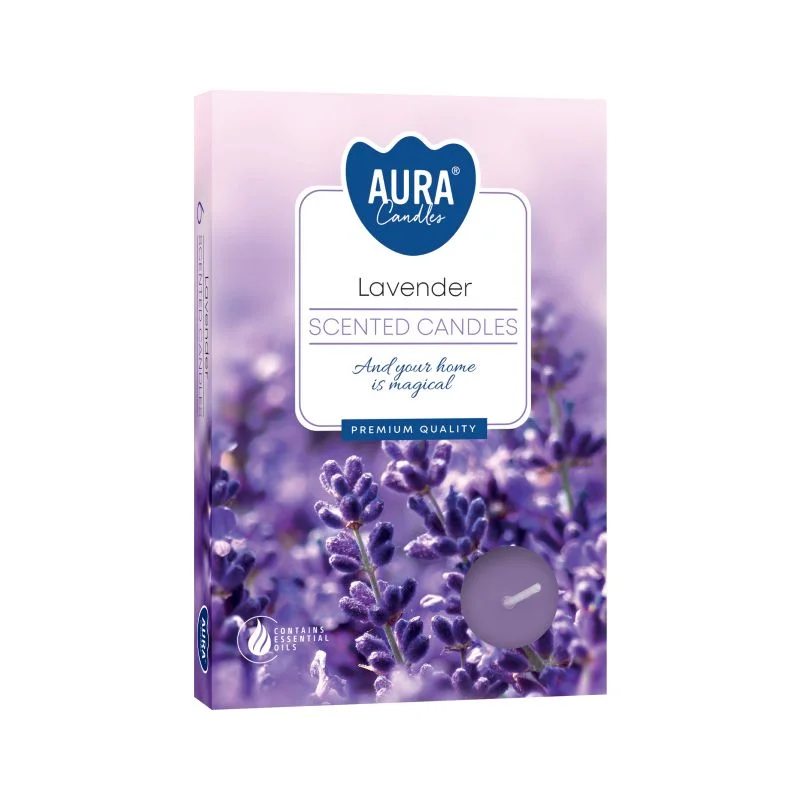 Vonné čajové sviečky Lavender – 6 ks – fotka 1