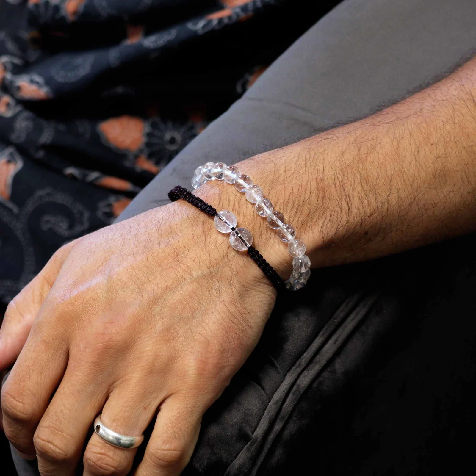 Sada náramkov Gemstone Double Power – krištáľ – fotka 1