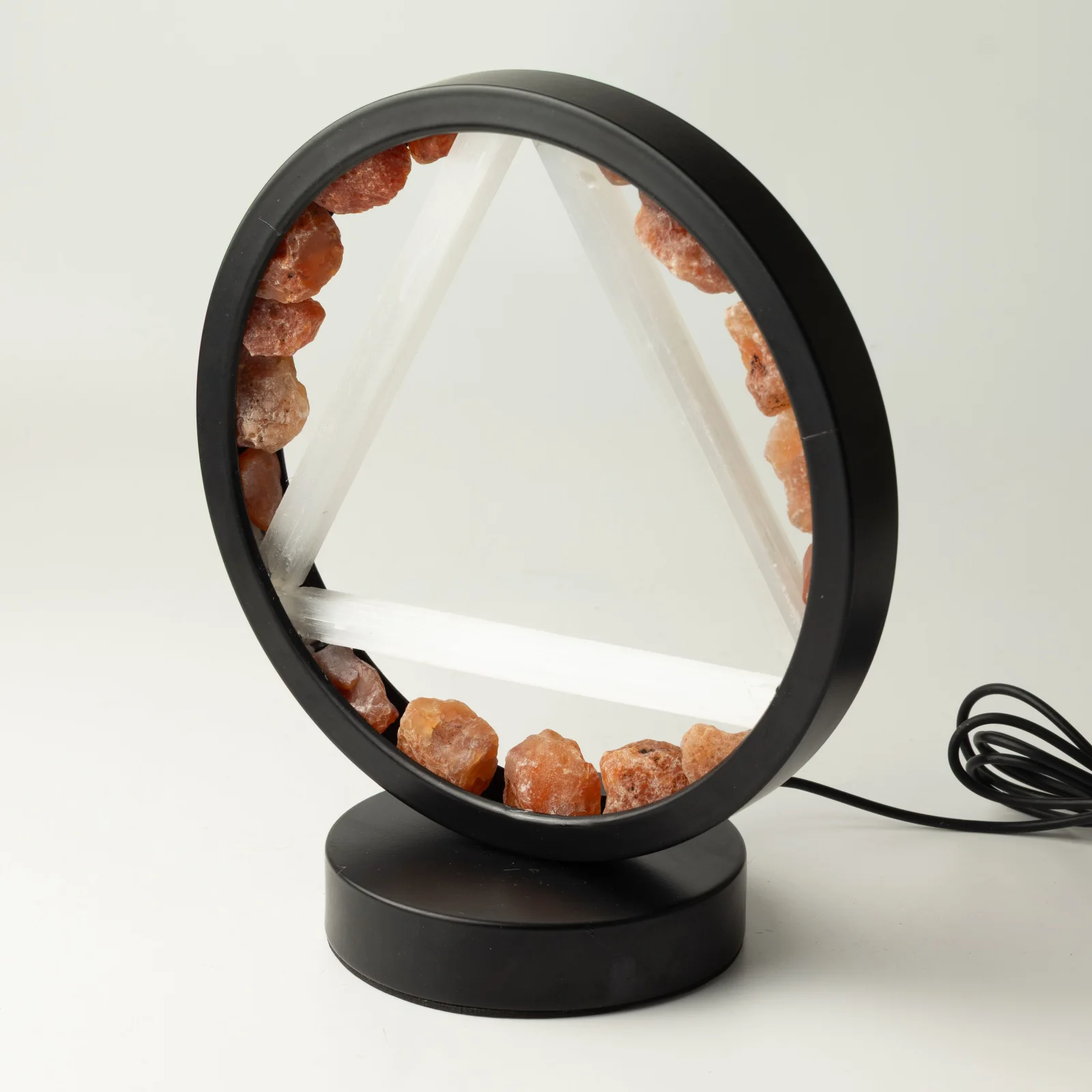 Lampa Gemstone Halo Fire – karneol a selenit – fotka 4
