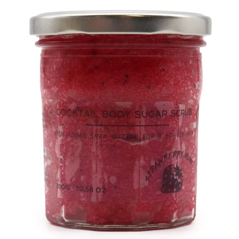 Cukrový telový peeling Strawberry Rum, 300 g