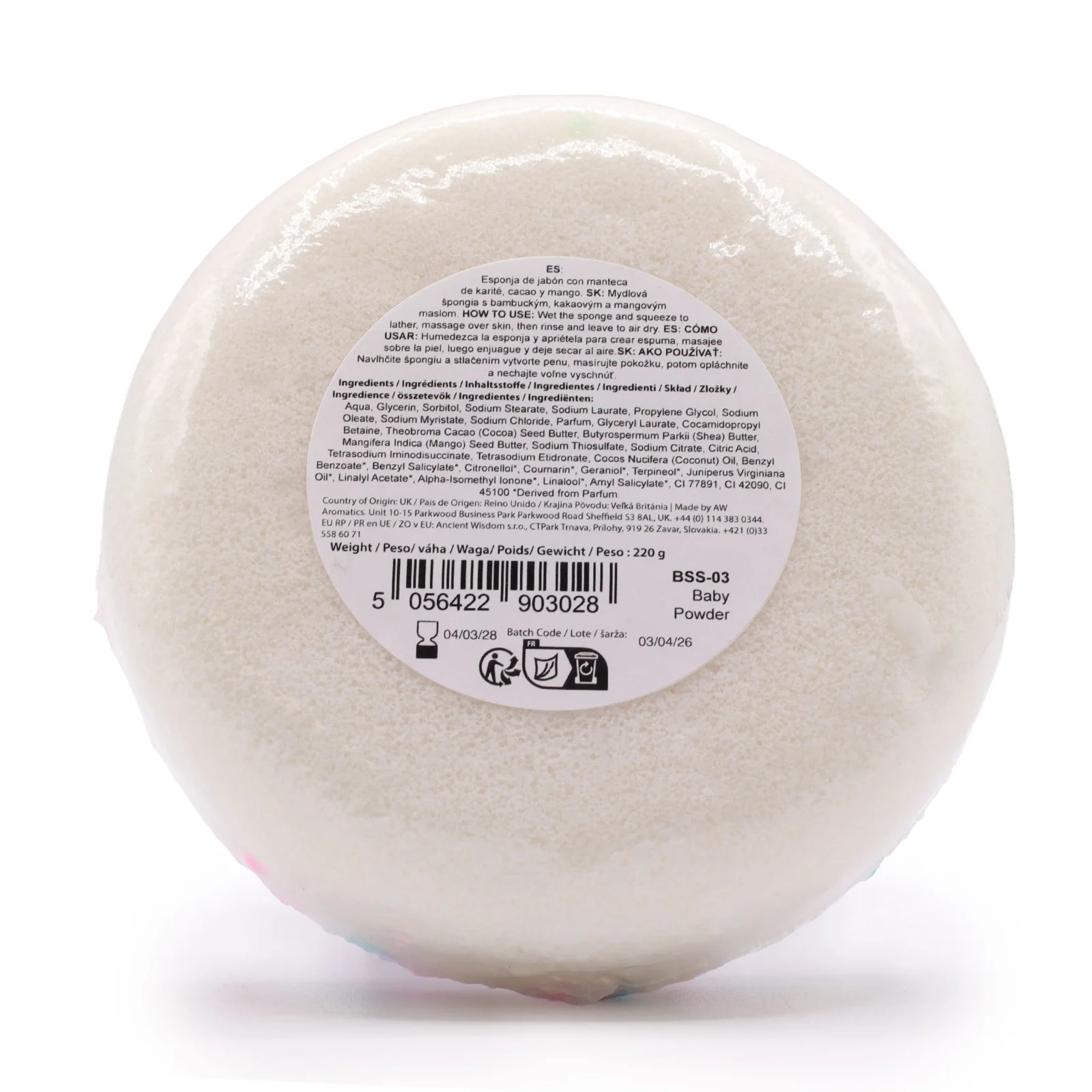 Mydlová špongia Butter Bubble Soap – Baby Powder – fotka 3