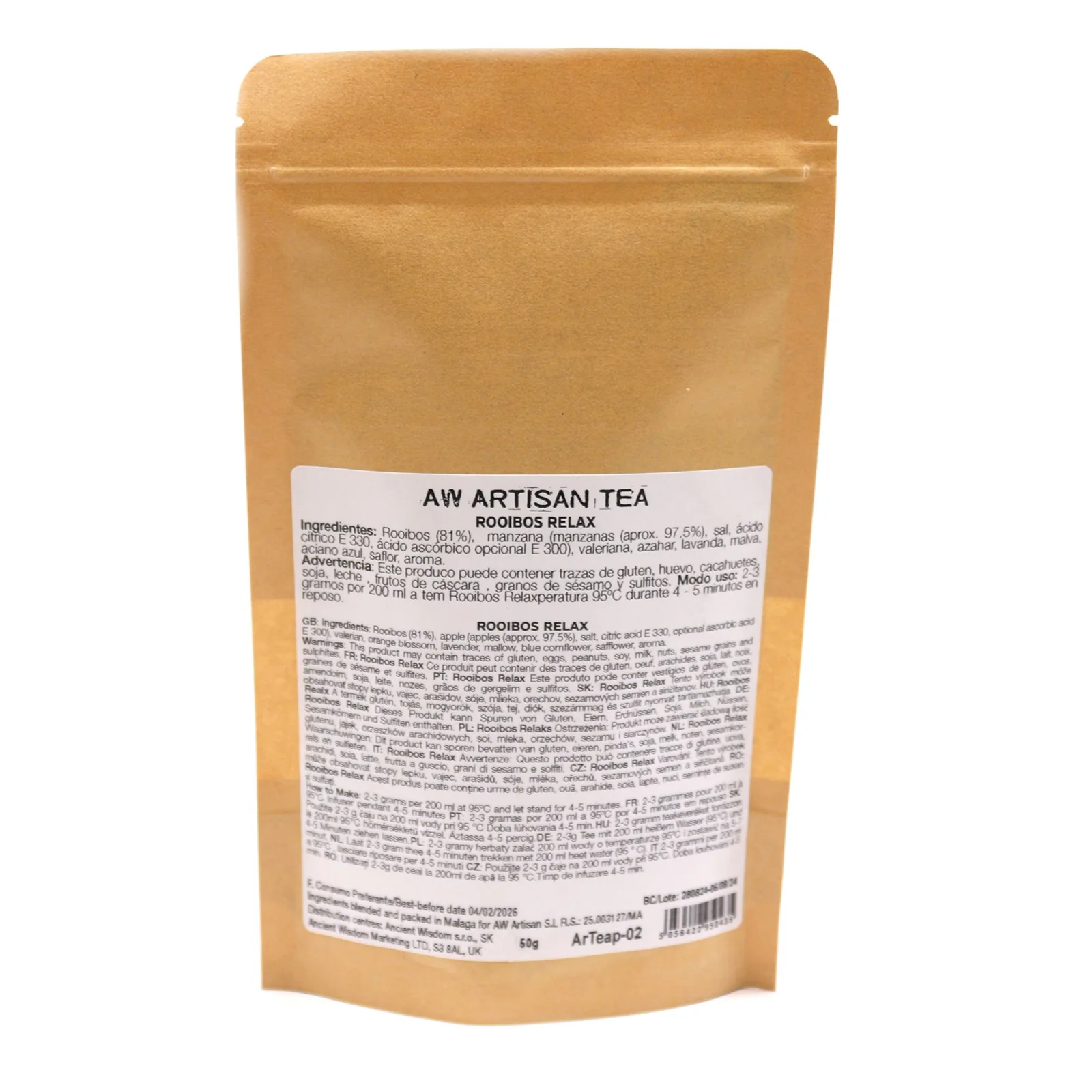 Rooibos Red Bush Relax – jablko a levanduľa, 50 g, vrecko – fotka 5