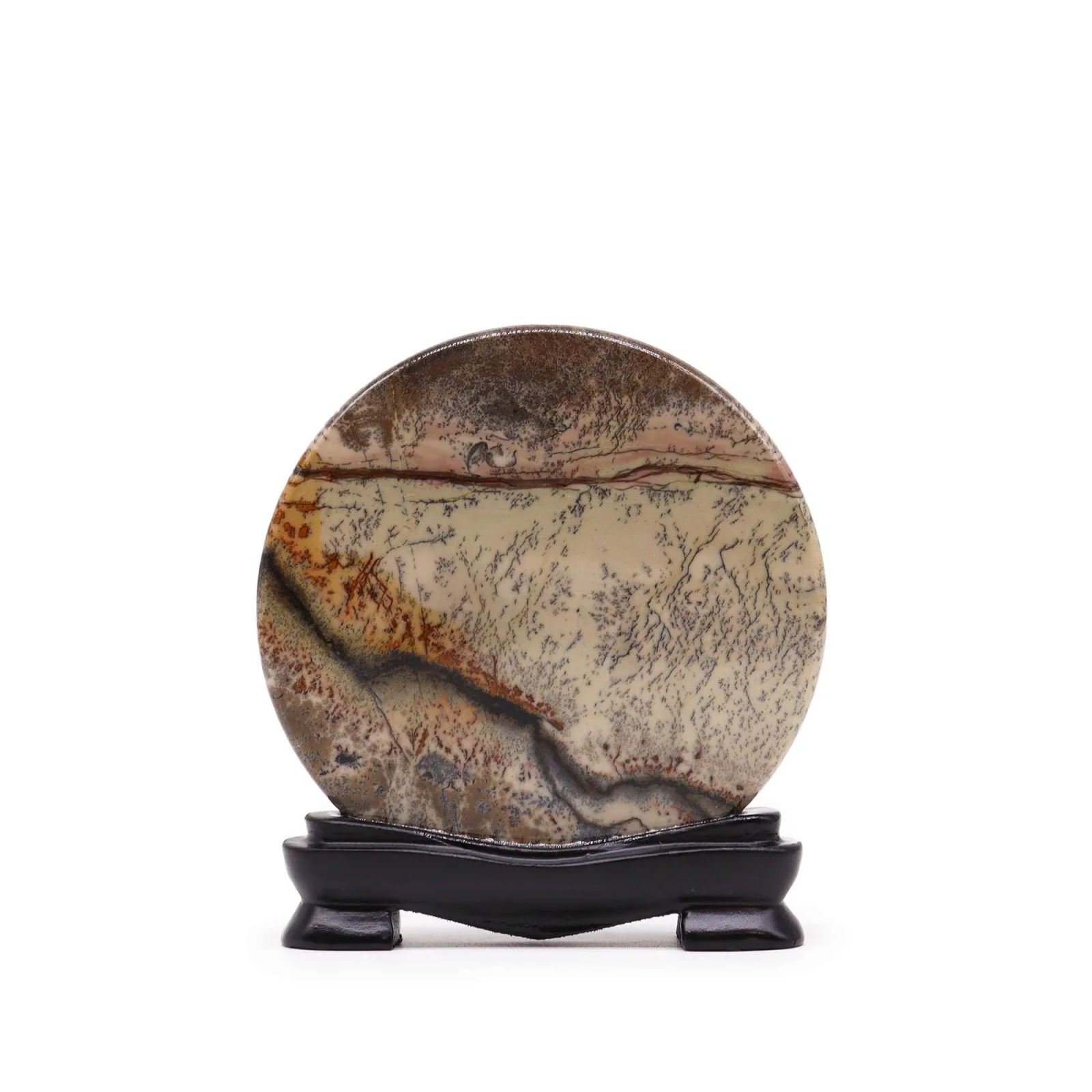 Obrazový kameň Guohua – kotúč, 10 cm – fotka 2